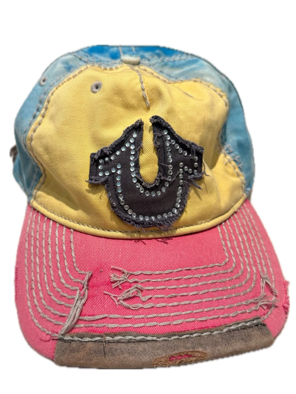 True Religion Vintage Distressed Trucker Hat